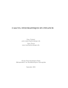 calcul stochastique en finance - CMAP