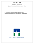 Pipeline Construction: Quality Issues and Solutions Action Plans