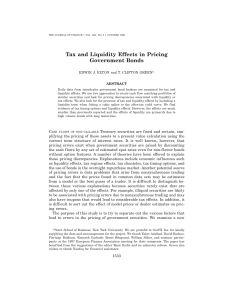Tax and Liquidity Effects in Pricing Government Bonds