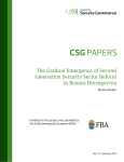 The Gradual Emergence of Second Generation Security Sector