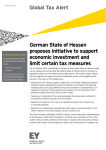 Global Tax Alert German State of Hessen proposes initiative to