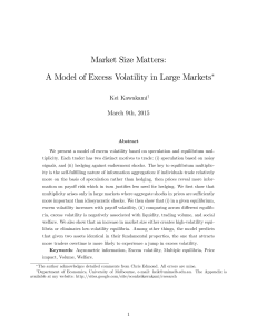 A Model of Excess Volatility in Large Markets