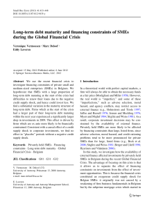 Long-term debt maturity and financing constraints of SMEs during