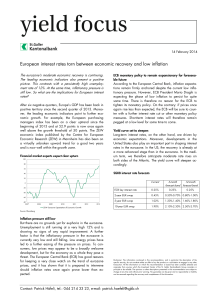 European interest rates torn between economic recovery and low