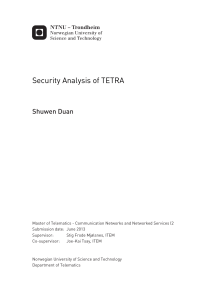 Security Analysis of TETRA