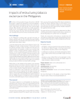 Impacts of restructuring tabacco excise tax in the Philippines