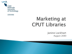 Marketing at CPUT Libraries