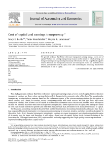 Cost of capital and earnings transparency