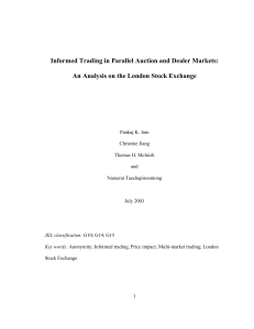 Informed Trading in Parallel Auction and Dealer Markets