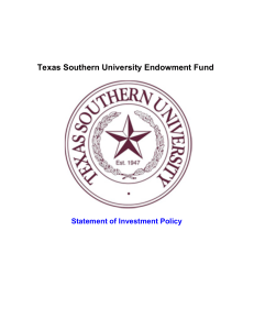 Endowment Investment Policy