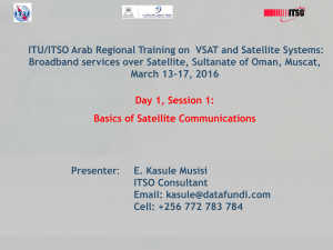 A satellite - International Telecommunications Satellite Organization