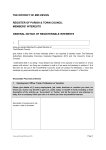 Town Parish Council Register of Interests