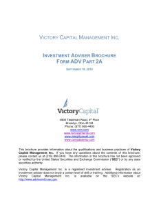 Victory Capital Management Inc ADV Part 2A