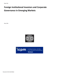 Foreign Institutional Investors and Corporate Governance in