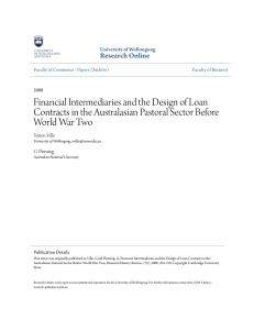 Financial Intermediaries and the Design of Loan