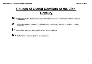Global Conflict Imperialism Notes 14.notebook