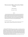 Macroeconomic Effects of Secondary Market Trading