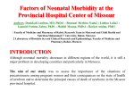 Factors of Neonatal Morbidity at the Provincial Hospital Center of