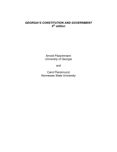 GEORGIA`S CONSTITUTION AND GOVERNMENT 6th edition