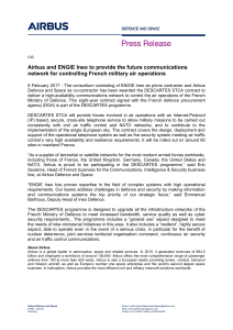 Airbus and ENGIE Ineo to provide the future communications