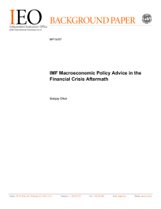 II. IMF Macroeconomic Policy Advice in the Financial Crisis