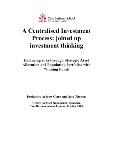 A Centralised Investment Process: joined up