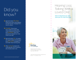 Hearing Loss: Talking With A Loved One