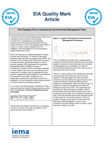 The Changing Face of Construction Environmental