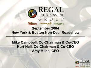 Regal CineMedia + - Media Corporate IR Net