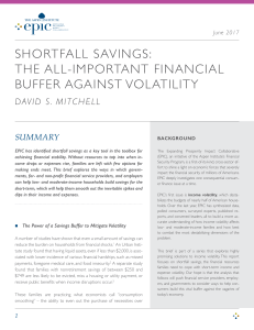 shortfall savings: the all-important financial