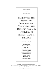projecting the impact of demographic change on the demand for and