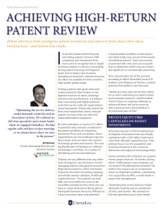 achieving high-return patent review