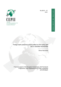 Foreign bank presence and its effect on firm entry and