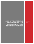 code of practices and procedures for fair disclosure of price sensitive