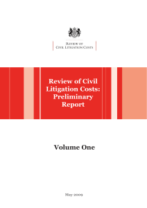Civil Litigation Costs Review: Lord Justice Jackson