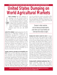 United States Dumping on World Agricultural Markets