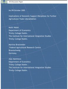Market price support - Trinity College Dublin, The University of Dublin