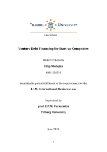 Venture Debt Financing for Start