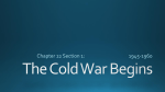 The Cold War Begins