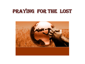 Praying For The Lost - New Testament Prayer