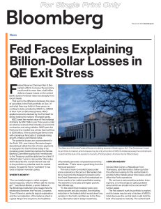 Fed Faces Explaining Billion-Dollar Losses in QE Exit Stress