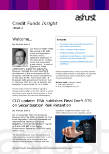 CREDIT FUNDS INSIGHT 01 May 2016 Issue 6, May 2016