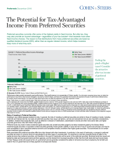 The Potential for Tax-Advantaged Income From Preferred Securities