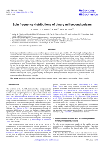 Spin frequency distributions of binary millisecond pulsars