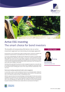 Active ESG investing - BlueBay Asset Management