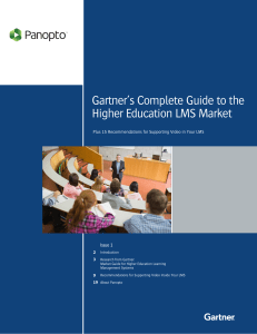 Gartner`s Complete Guide to the Higher Education LMS Market