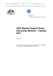 ASIC Market Integrity Rules (Securities Markets – Capital) 2017