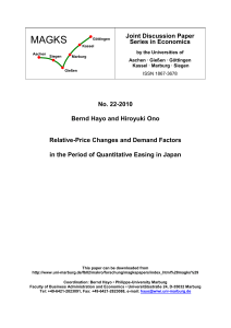 The Theory of Relative-Price Changes, Money, and Demand Factors