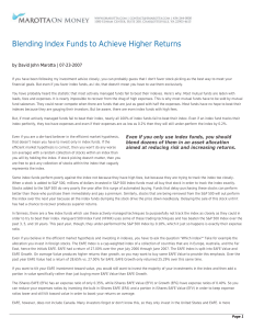 Blending Index Funds to Achieve Higher Returns