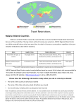 Travel Restrictions - MEDIC Regional Blood Center